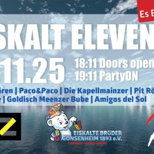 11.11.2025 im KUZ Eiskalt Eleven - Es eiskaliert eh!